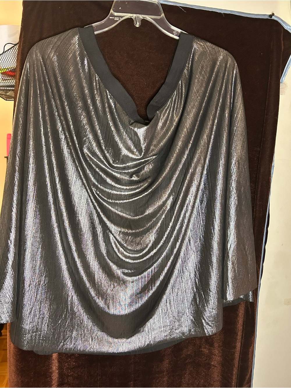 Burlington store Plus-Size Metallic Pleated Midi Skirt - Silver - Picture 2 of 3